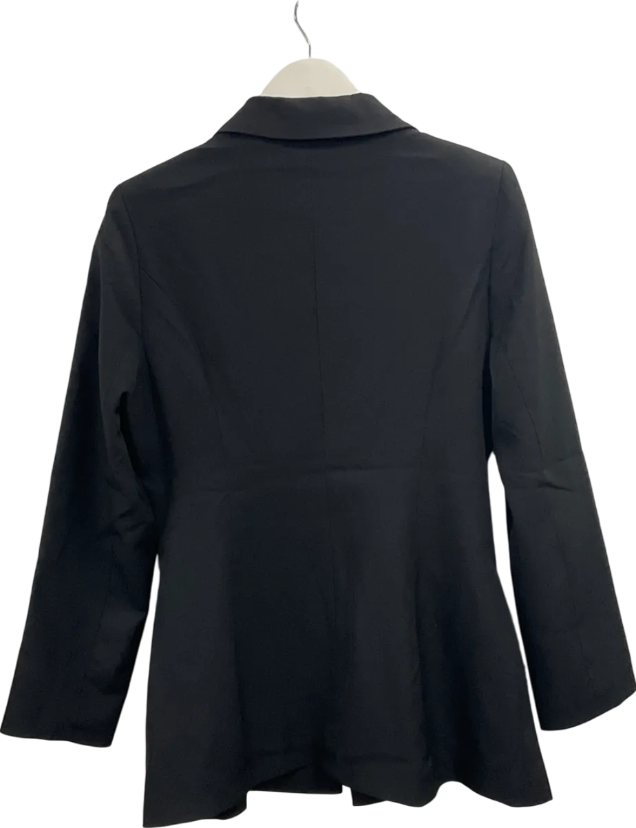 4th & Reckless Fitted Suit Blazer With Cut Out Detail In Black UK 14