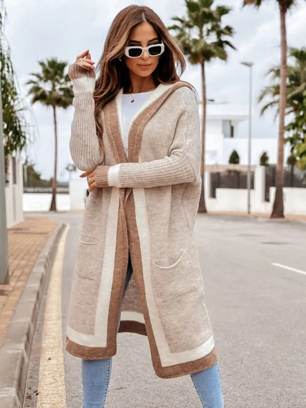 Alondra Women's Loose Hooded Warm Twist Knitted Cardigan