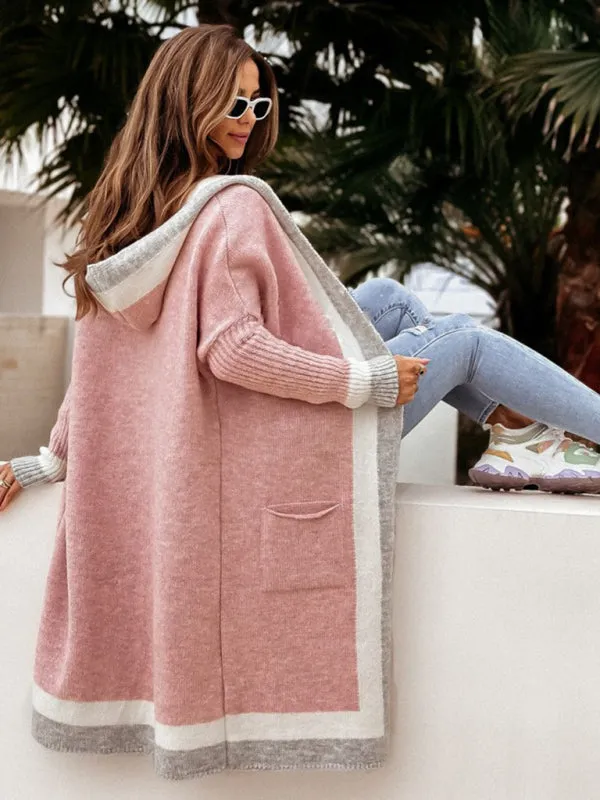 Alondra Women's Loose Hooded Warm Twist Knitted Cardigan