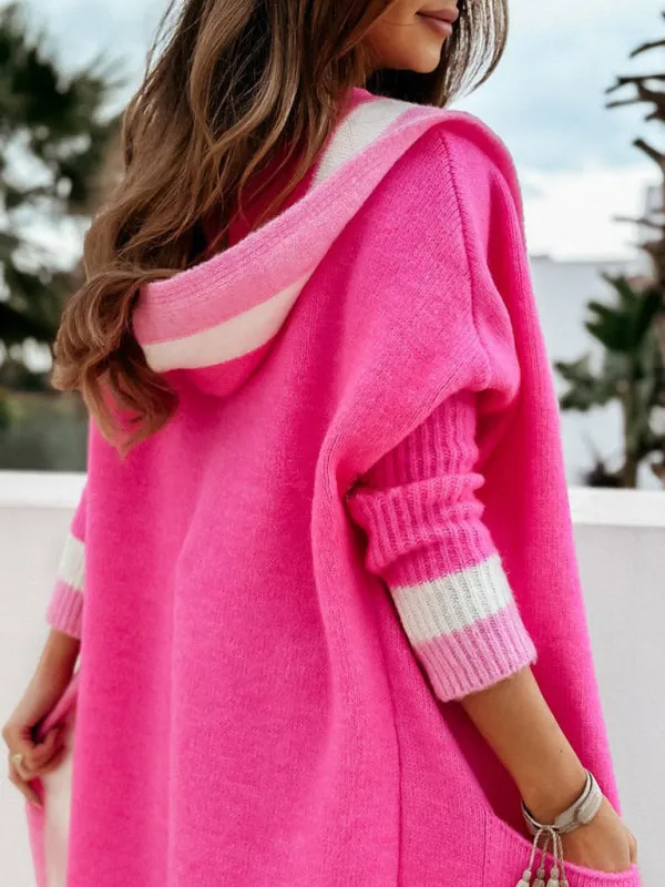 Alondra Women's Loose Hooded Warm Twist Knitted Cardigan