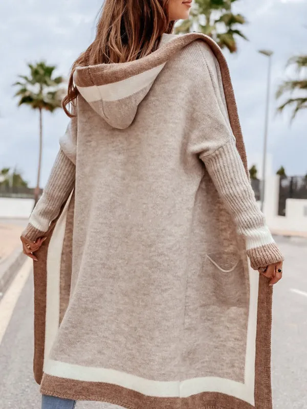 Alondra Women's Loose Hooded Warm Twist Knitted Cardigan