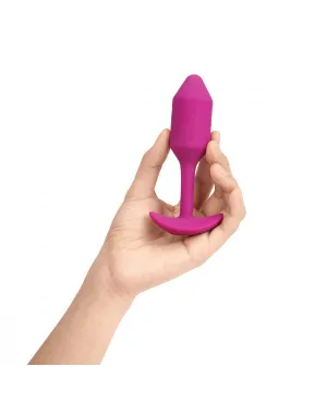 B-Vibe Vibrating Snug Plug 2 Medium in Pink Rose