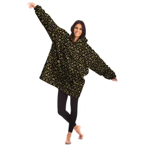 Black Gold Animal Print Snug Hoodie