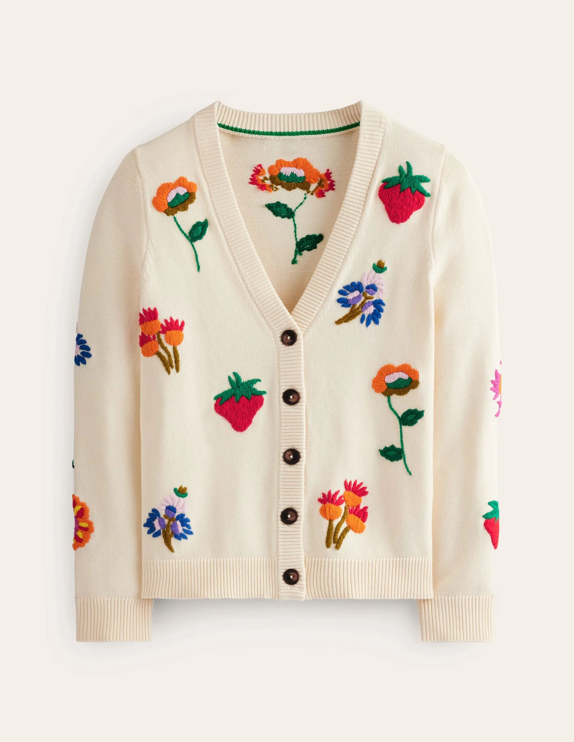 Chunky Motif Cardigan-Warm Ivory