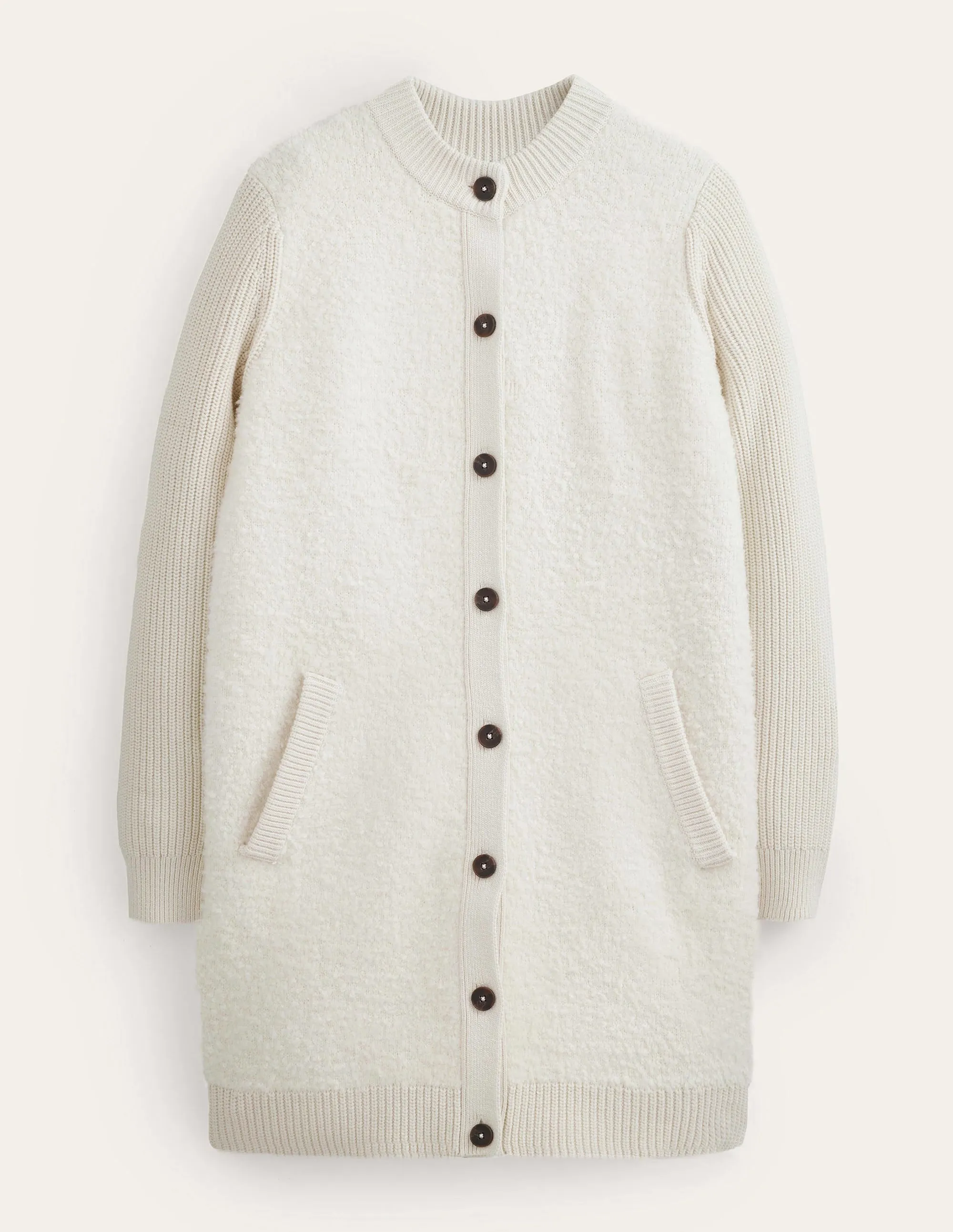 Cosy Boucle Coatigan-Warm Ivory