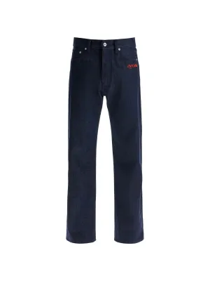 Embroidered Logo Denim Jeans