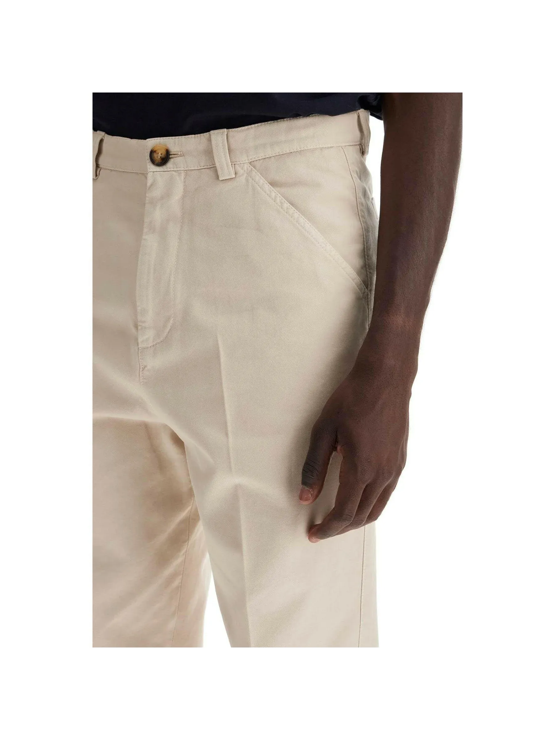 Garment-Dyed Twill Trousers