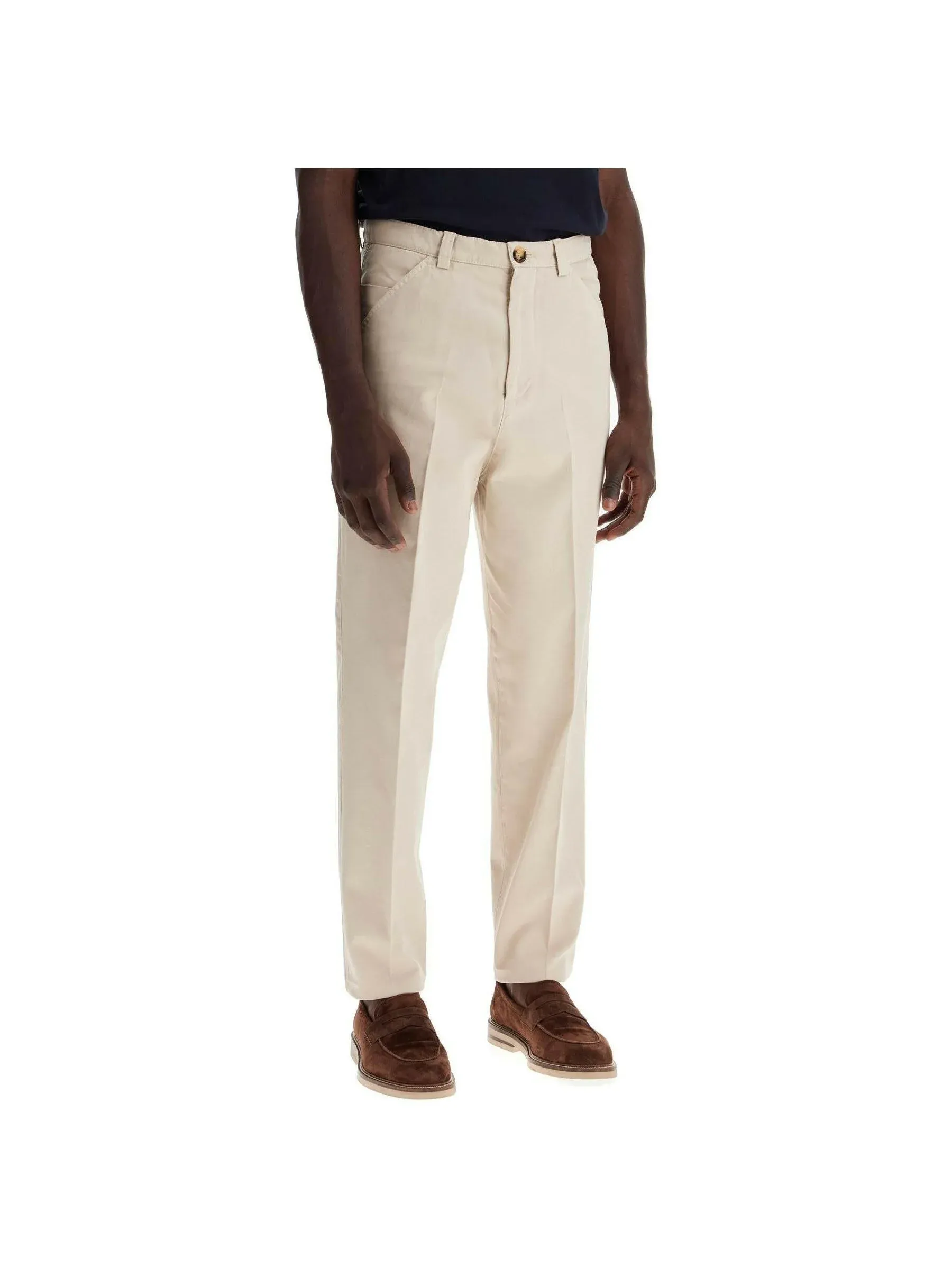 Garment-Dyed Twill Trousers