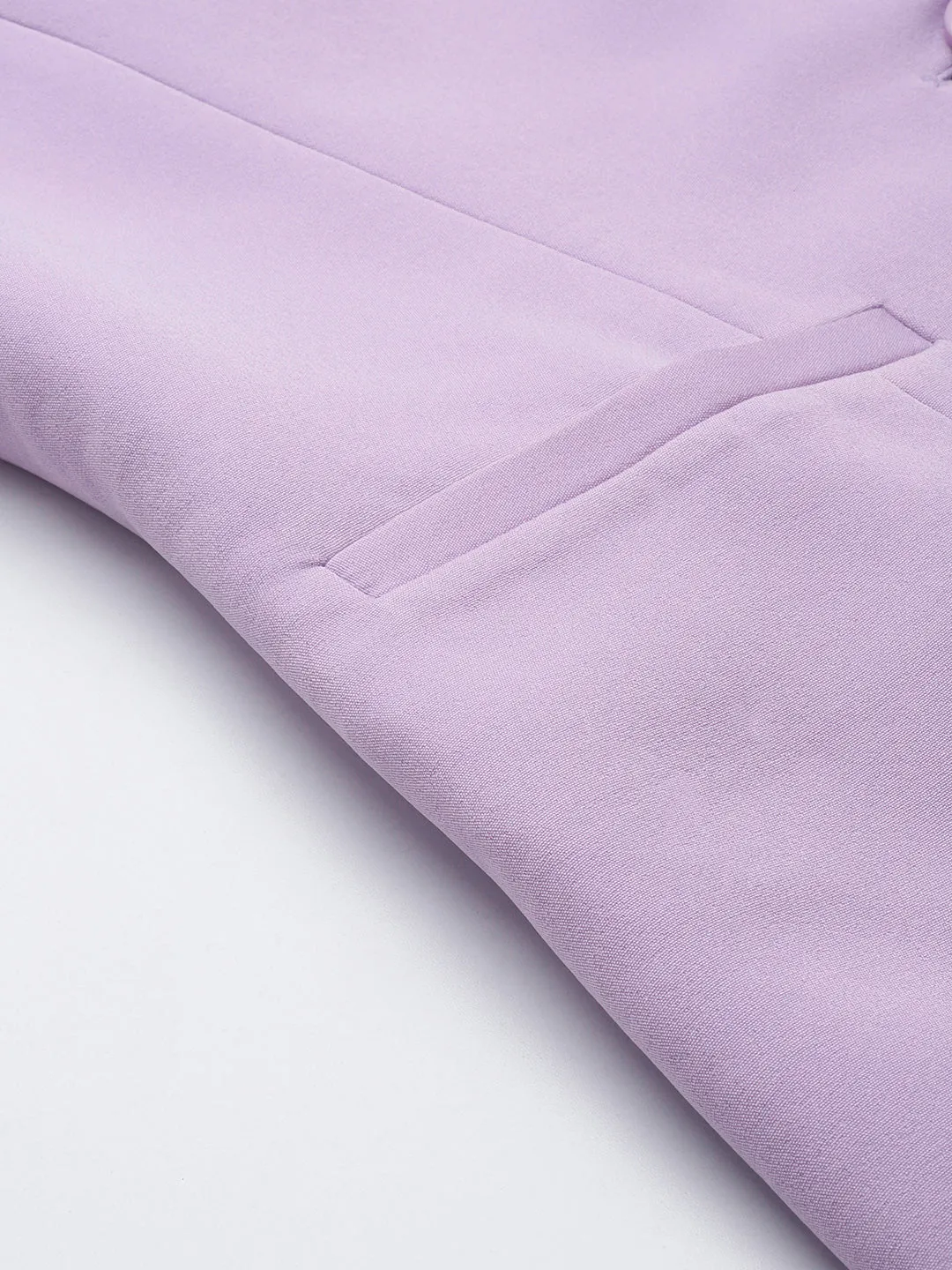 Lavender Single Button Light Weight Blazer