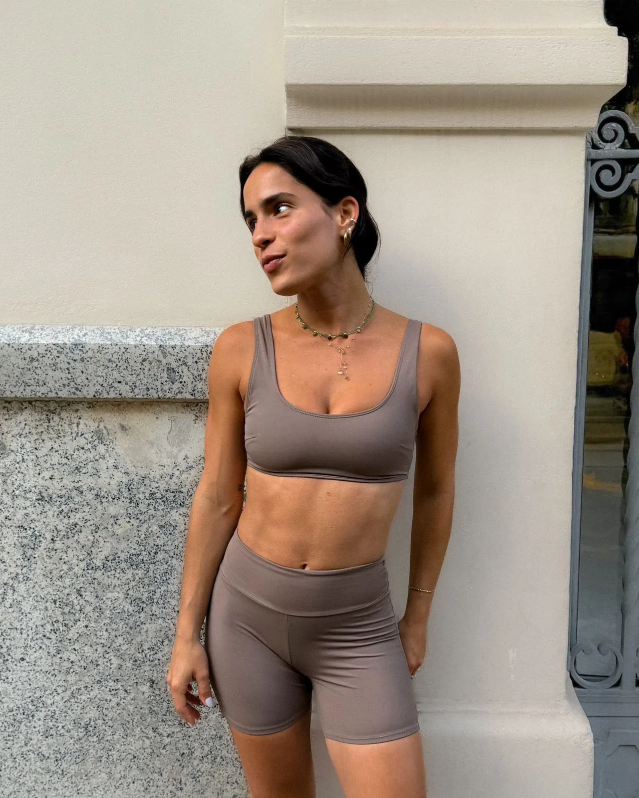 Noserider Surf Bikini Top in Latte