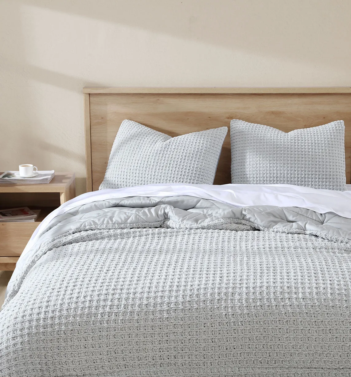 Snug Waffle   Bamboo Sham Set
