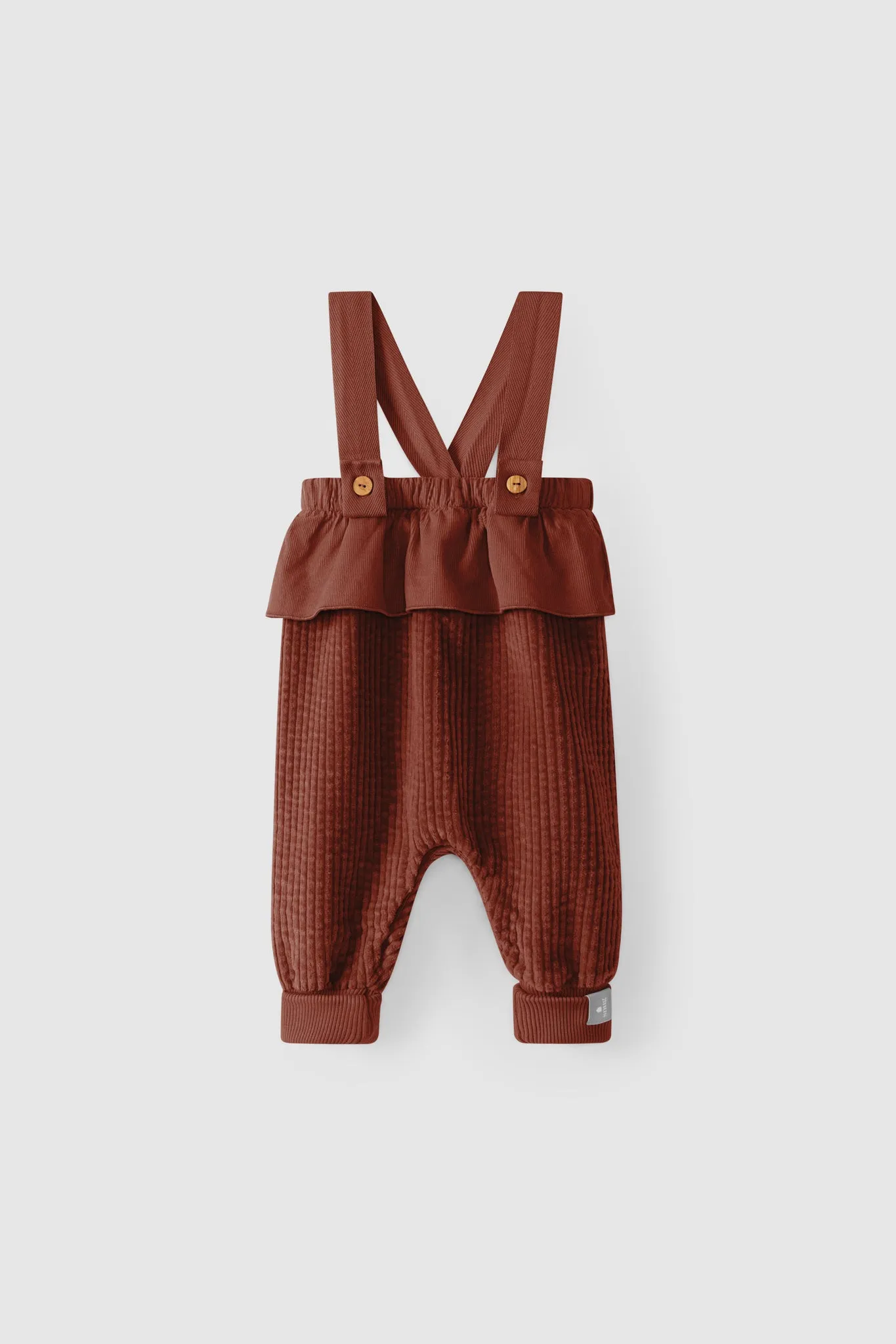 Snug - Wide Wale Corduroy Dungarees with Ruffle