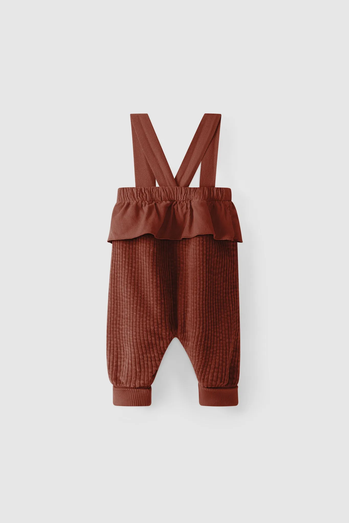 Snug - Wide Wale Corduroy Dungarees with Ruffle