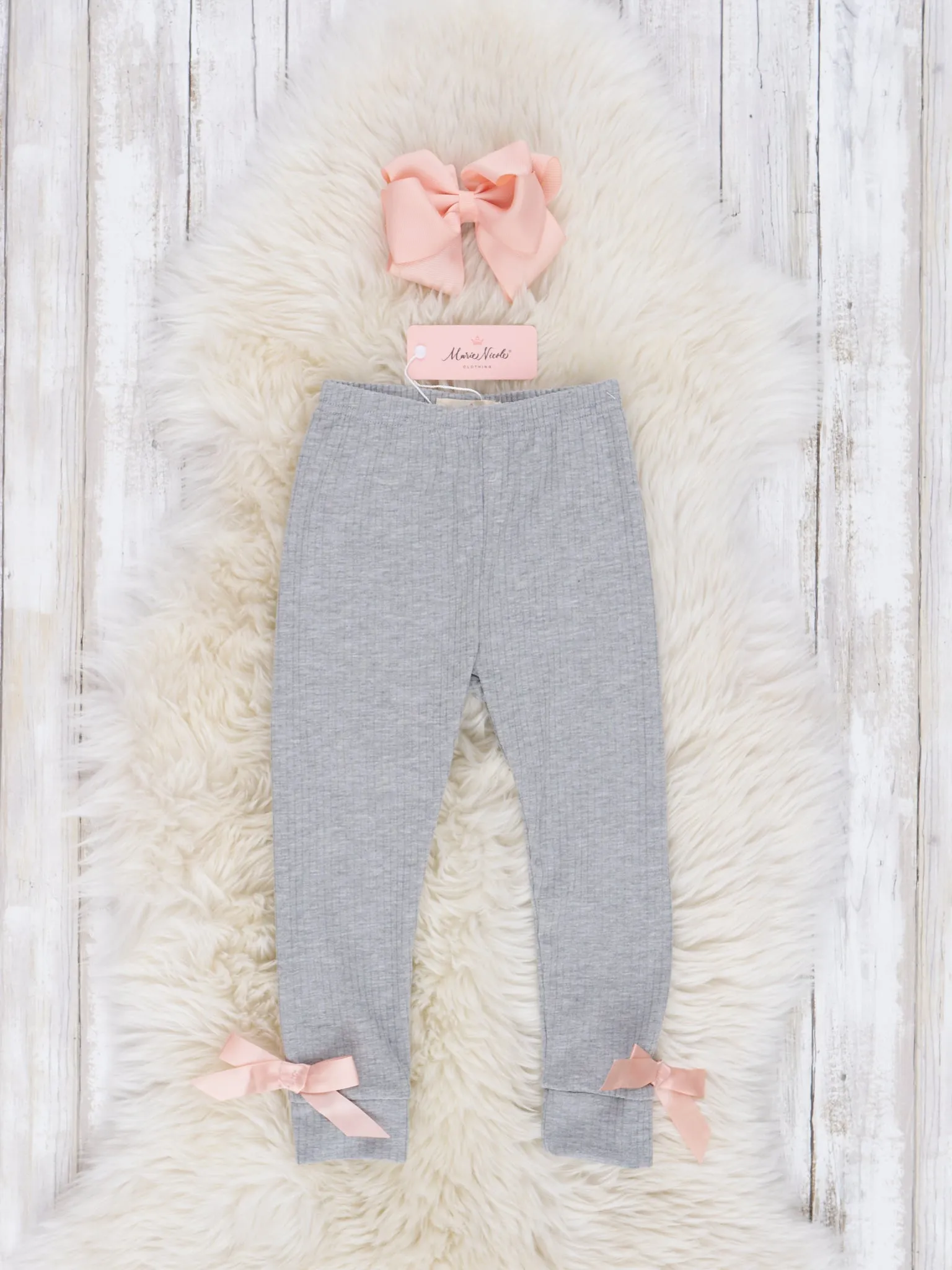 Soft Cotton Ankle Bow Leggings