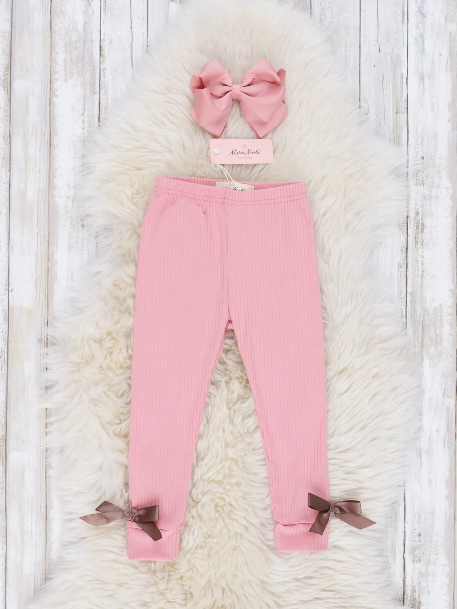 Soft Cotton Ankle Bow Leggings