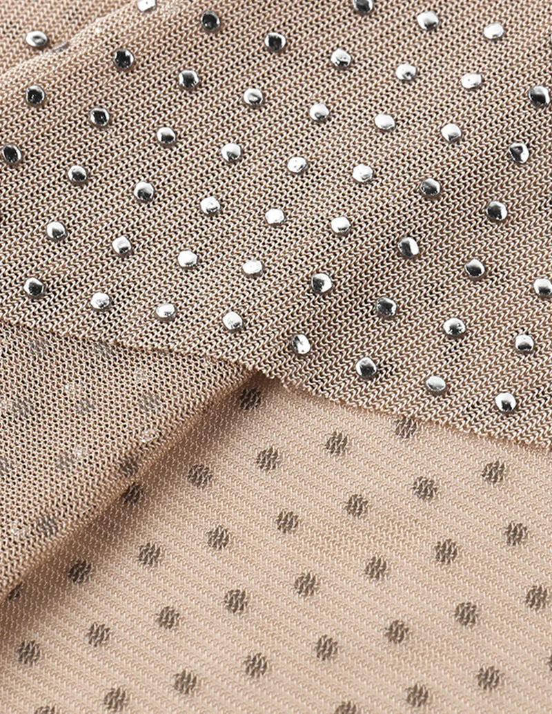 Versatile Fitted Rhinestone Embellished Top