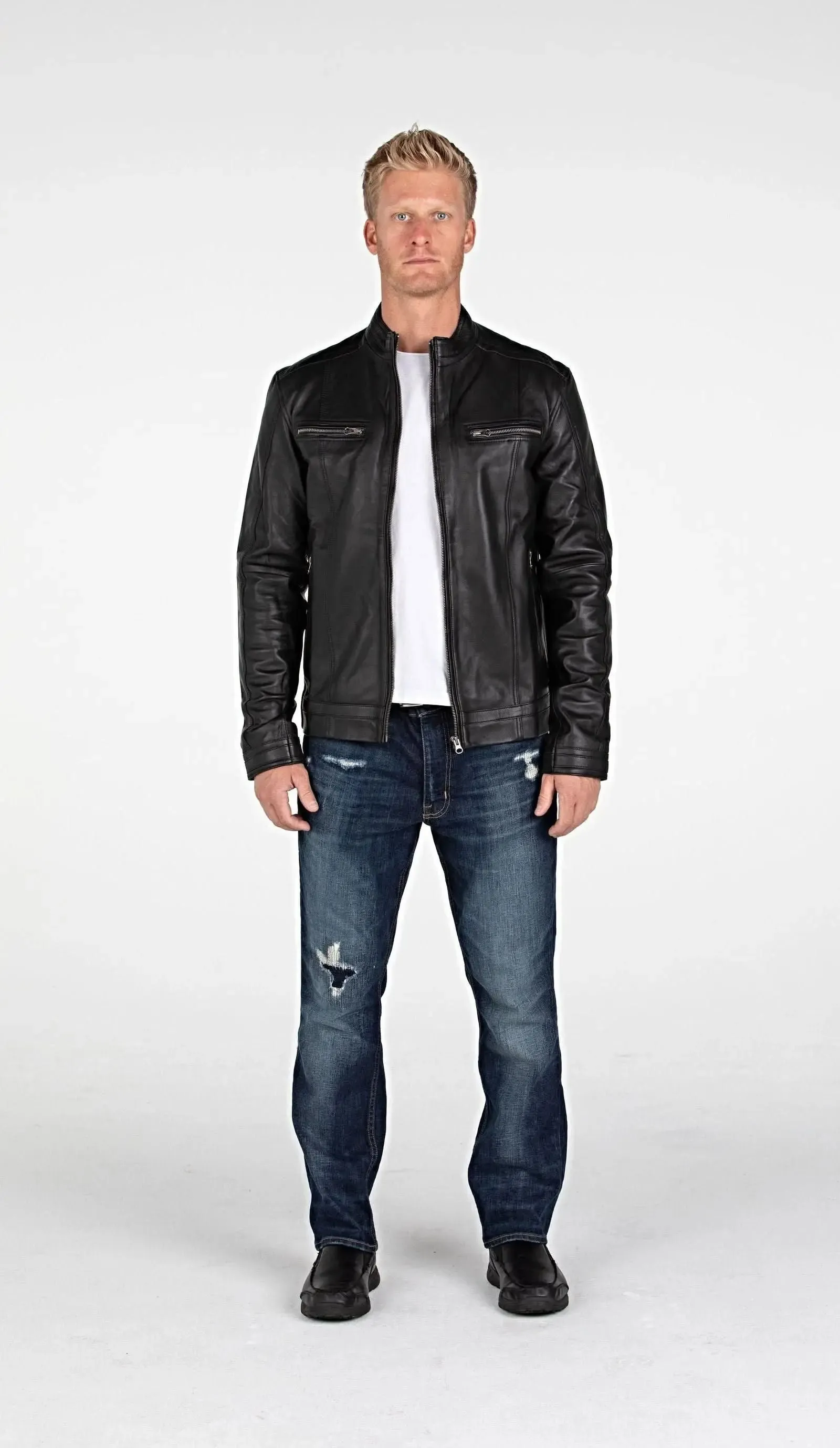 Wilson Men's Luxury Lambskin Leather Jacket - Timeless Elegance and Comfort